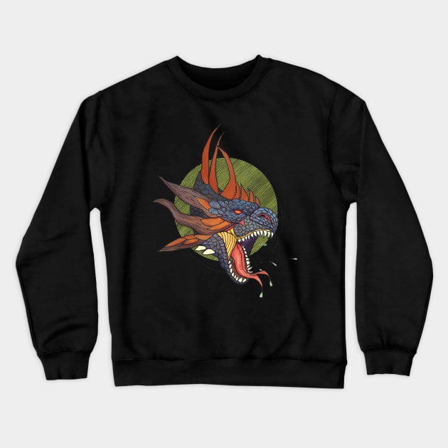 Dragon saliva Crewneck Sweatshirt by Artofokan